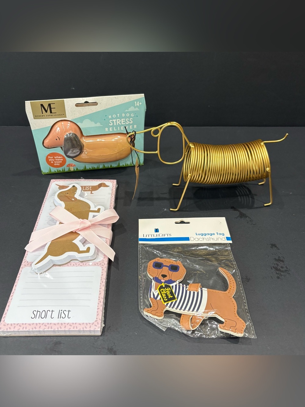 DACHSHUND LOT- ALL NEW 4 ITEMS